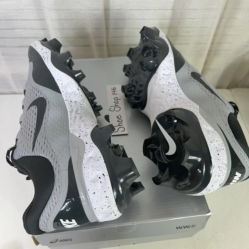 Nike Alpha Huarache Elite 4‎ Low MCS Smoke Grey Size 11.5 Baseball Cleats